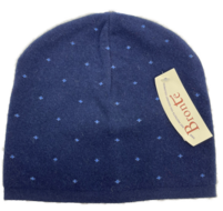 bronte kinder beanie muts stipjes wolmix blauw