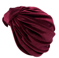 bronte turban velvet fluweel  dark berry