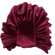 bronte turban velvet fluweel  dark berry