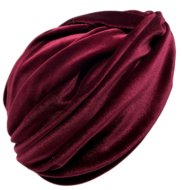 bronte turban velvet fluweel  dark berry