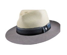 vintimilla fedora klassiek 2tone panama naturel grijs