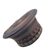 isicholo traditional zulu matron hat black bordeaux and beige