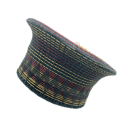 isicholo traditional zulu matron hat black bordeaux and beige