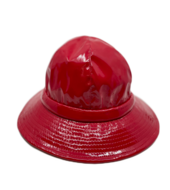 jos van dijck lak regenhoed cloche rood