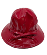 jos van dijck lak regenhoed cloche rood