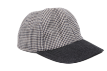 city sport baseball cap zijde zwart grijs dots