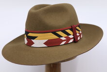 Jose Signes Valencia Fedora Haarvilt Ethnic Khaki Groen