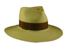 vintimilla fedora panama bespoke brede rand Geel