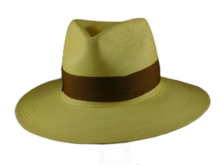 vintimilla fedora panama bespoke brede rand Geel