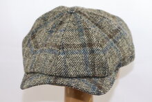 Wigens Newsboy Retro Cap Checkered Brown Blue