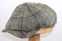 Wigens Newsboy Retro Cap Checkered Brown Blue