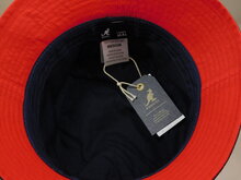 kangol bucket hat cotton navy red