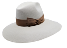 borsalino fedora fino sophie panama white and caramel