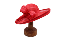 maddox occasion hat bow and pen sinamay tulip red