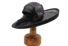 maddox occasion hat bow and pen sinamay black