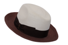 borsalino fedora bogart bandstro hemp marron creme