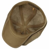 stetson hatteras newsboy cap calf leather brown beige