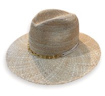 marzi fedora raffia crochet braid chain naturel