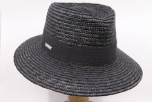 Seeberger Fedora Bandstro BLACK