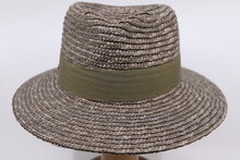 Seeberger Fedora Bandstro Olive