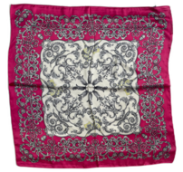 onkar zomer neckerchief sjaal pandas and cats satijn fuchsia