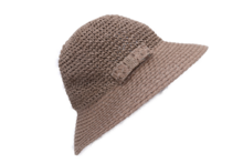 seeberger cloche strik papierstro taupe