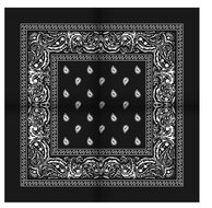 onkar bandana boeren zakdoek paisley zwart