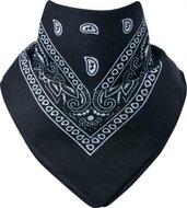 onkar bandana boeren zakdoek paisley zwart