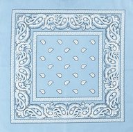 onkar bandana boeren zakdoek paisley licht blauw