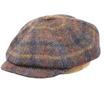 Lucky Hat Newsboy Cap Harris Tweed Autunno Bruin 