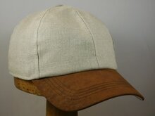 Wigens Baseball cap Linnen met suede look Stone