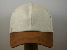 Wigens Baseball cap Linnen met suede look Stone