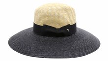 panizza fedora brede rand stro naturel en zwart