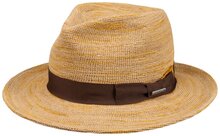 stetson fedora traveller raffia crochet naturel yellow