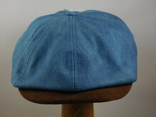 brixton brood snap cap cotton indigo brown distressed