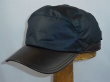 wigens baseballcap wax met oorkleppen donkerblauw