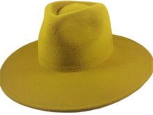 weba hats fedora 9100 velourvilt ambergeel