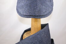 city sport sjaal engelse tweed visgraat blauw