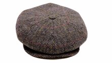 city sport ballonpet 620 harris tweed grof visgraat donkergrijs multi