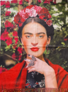 onkar sjaal frida kahlo wolmix roses and butterfly