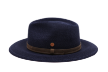 mayser fedora mathis raffia bandstro donkerblauw