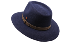 mayser fedora mathis raffia bandstro donkerblauw