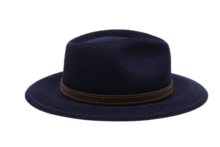 mayser fedora mathis raffia bandstro donkerblauw