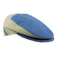 Portaluri flat cap summer cotton stripes naturel blauw