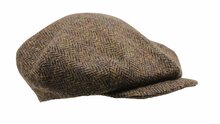 city sport great gatsby flatcap 157 harris tweed visgraat mustard brown