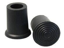 gastrock  wandelstok rubber dop zwart