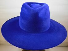 weba hats fedora 9100 velourvilt kobaltblauw