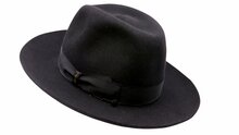 borsalino qs folar fedora brede rand haarvilt zwart