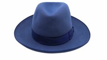 borsalino fedora qs haarvilt binded brim jeansblauw