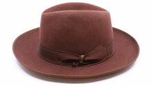 borsalino fedora qualita superiore binded brim warm marrone